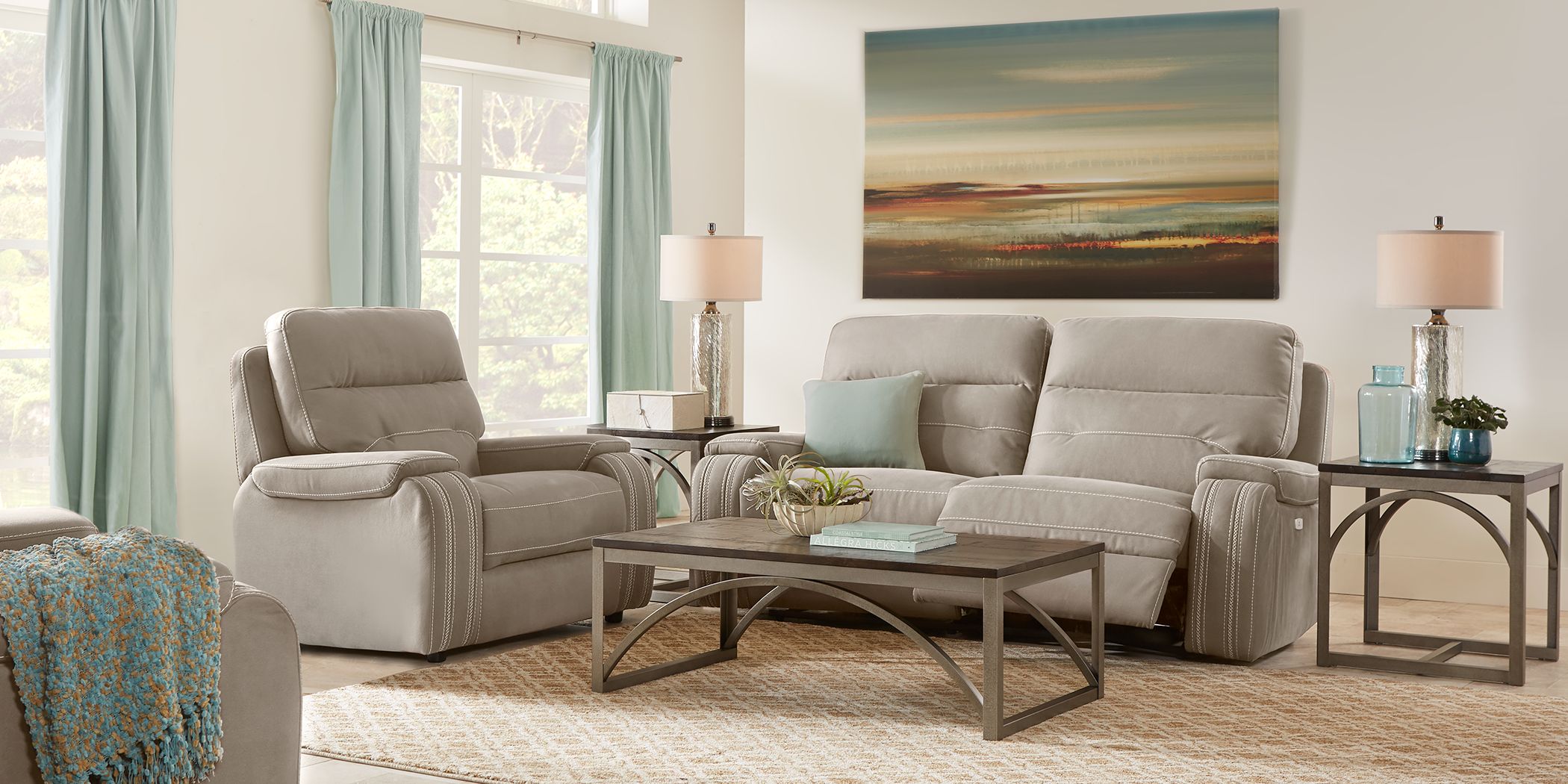 Brampton Place Mushroom Power Recliner Rooms To Go