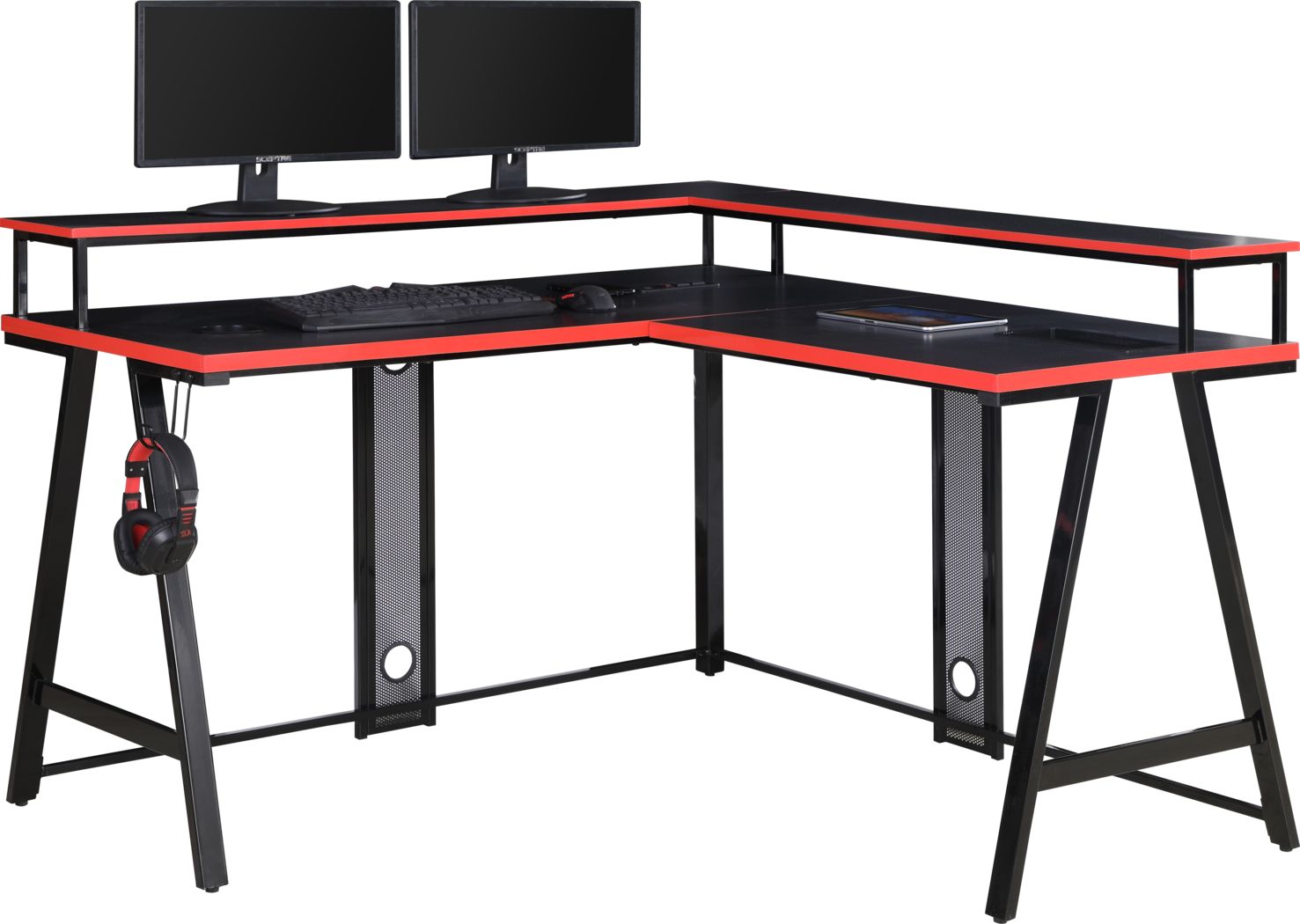 Brei Black/Red Gaming Desk Rooms To Go