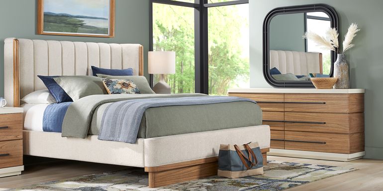 Bristol Bay Brown 5 Pc Upholstered Queen Bedroom