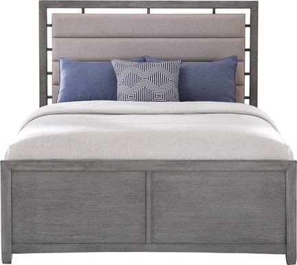 Broadmore Light Gray 3 Pc Queen Upholstered Bed