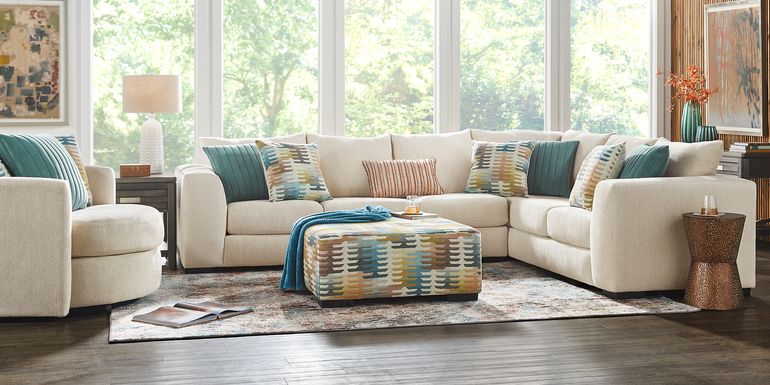Brookeville White 2 Pc Sectional