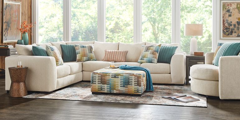 Brookeville White 2 Pc Sectional