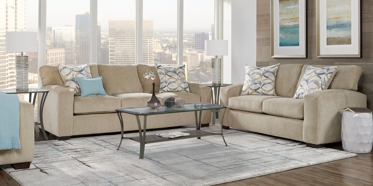 Burke Sandstone 8 Pc Living Room - Rooms To Go