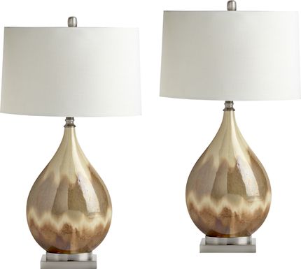 Cael Brown Set of 2 Lamps