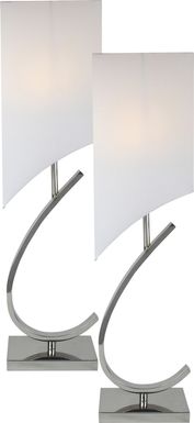 Camia Silver Table Lamps Set of 2