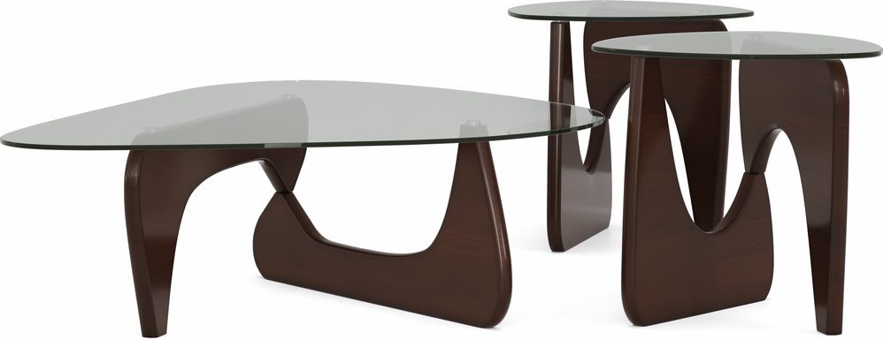 Candela Merlot 3 Pc Table Set