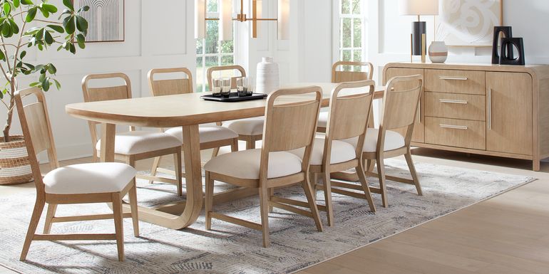 Canyon Sand 7 Pc Dining Room with Panel Back Chairs
