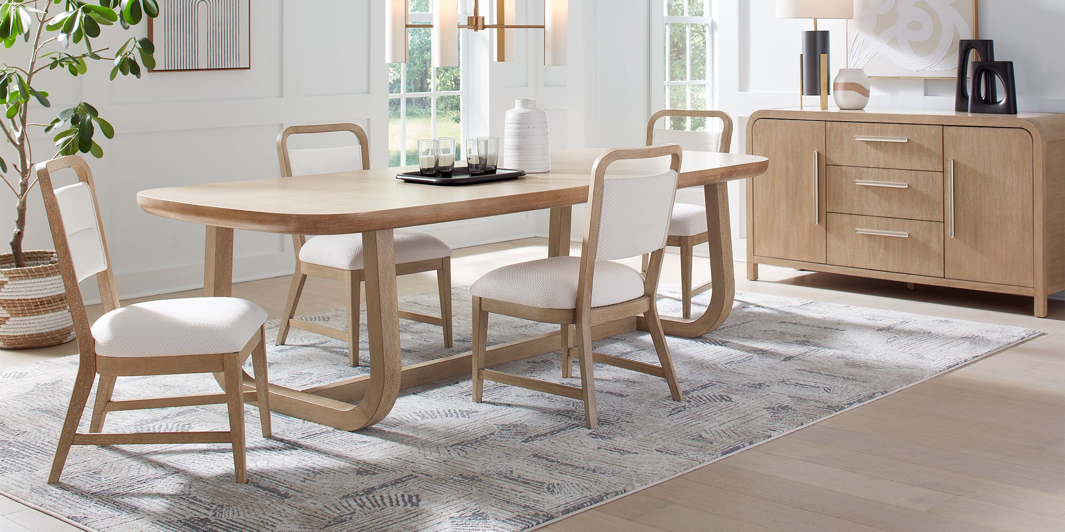 Canyon Sandstone 5 Pc Dining Room with Upholstered Chairs