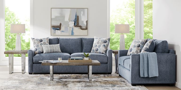 Caprice Navy 2 Pc Living Room