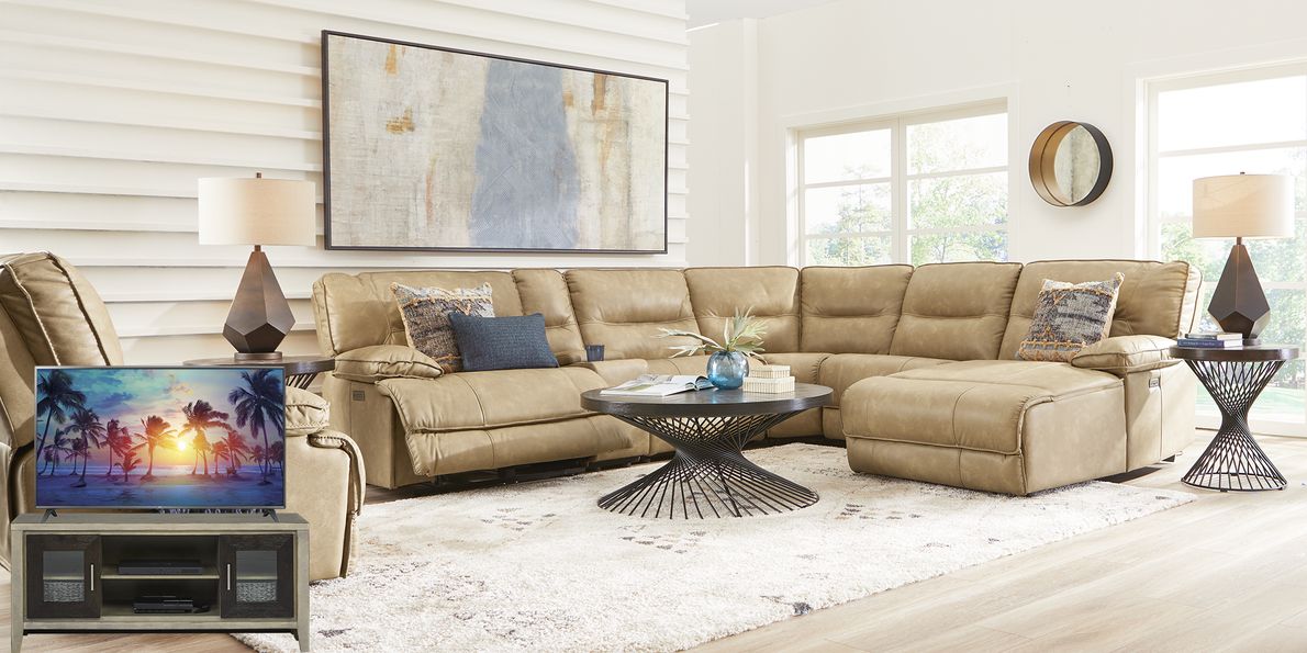 Camel on sale brown sectional