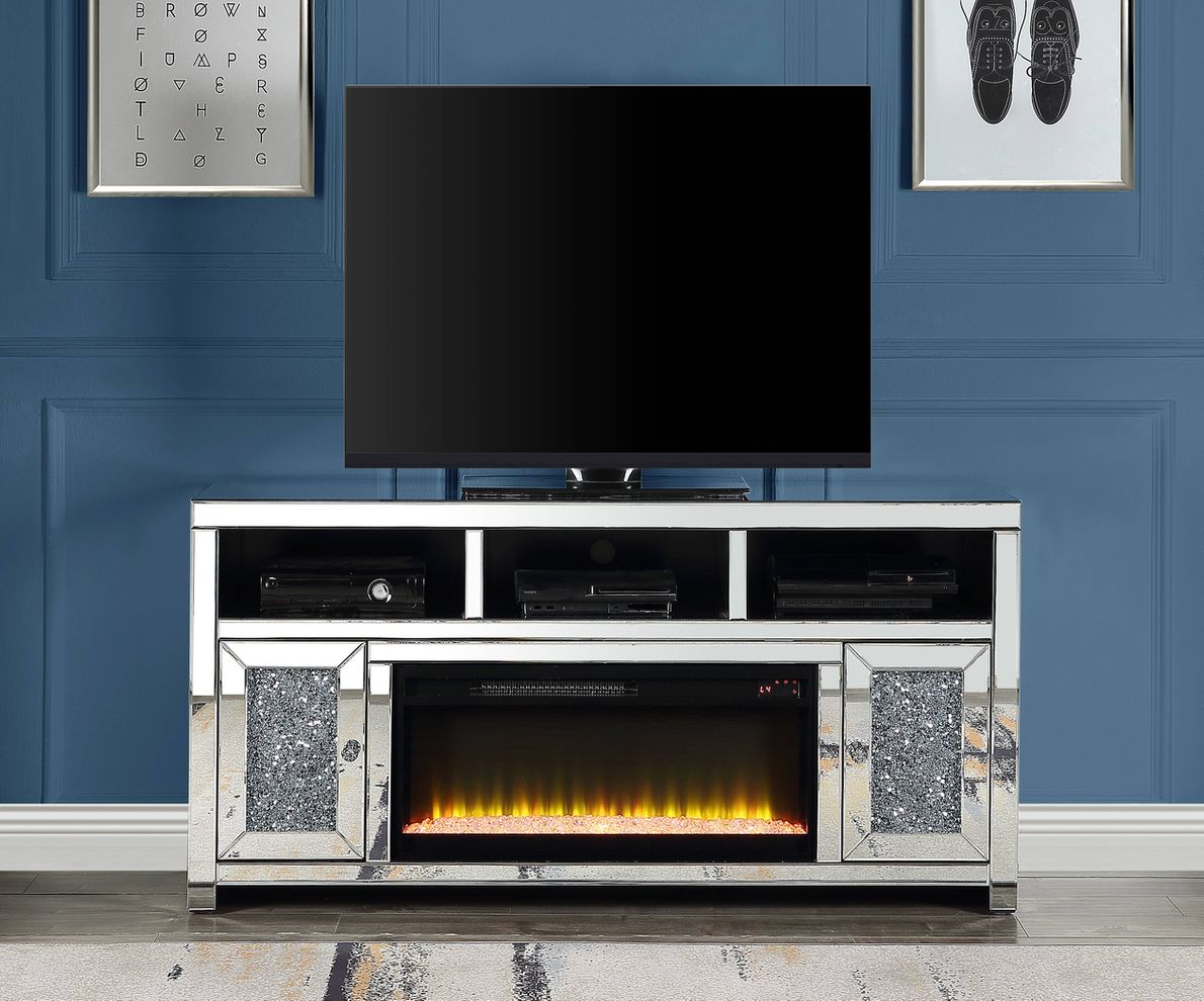 82 in tv stand deals with fireplace