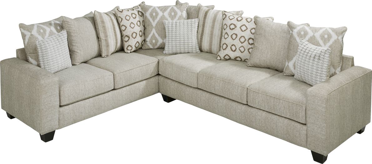 Carole court gray 2 pc deals sectional