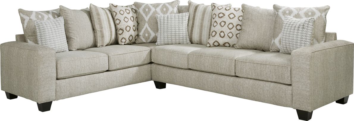 Carole court gray 2 deals pc sleeper sectional