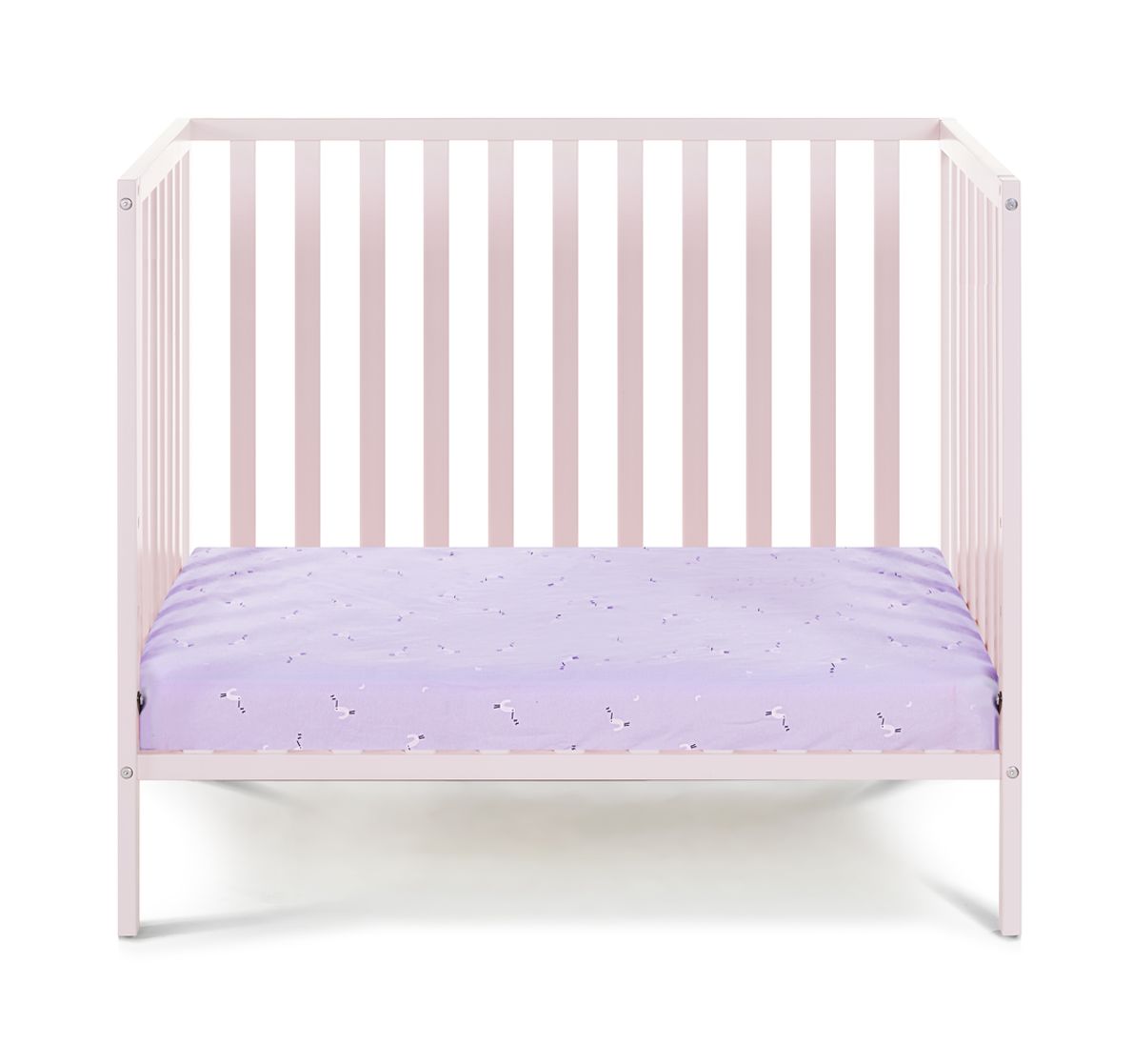 Castellon Pink Mini Crib with Mattress Pad Rooms To Go