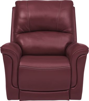 Castmore Red Triple Power Leather Recliner