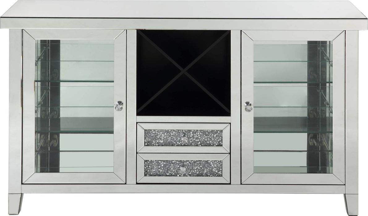 Charlane Silver Wine Cabinet