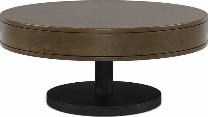 Charmaine Brown Round Cocktail Table
