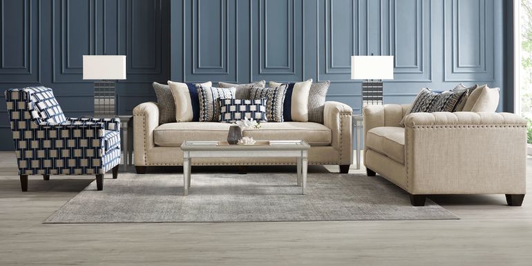 Asher Place Beige 5 Pc Living Room