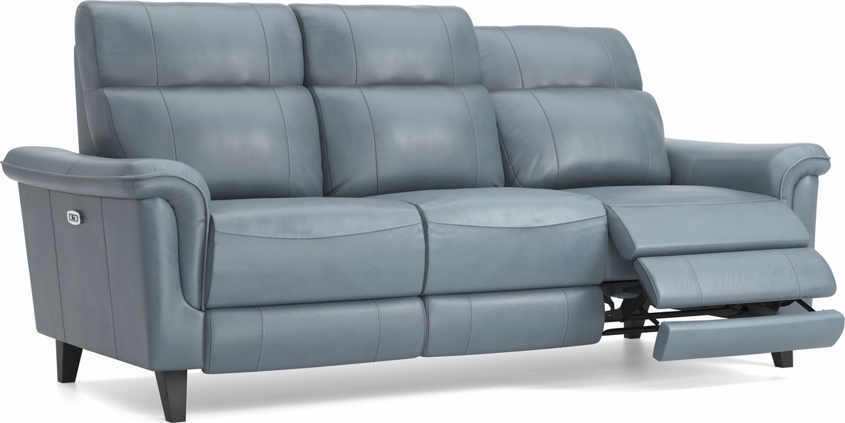 Moana blue deals leather sofa