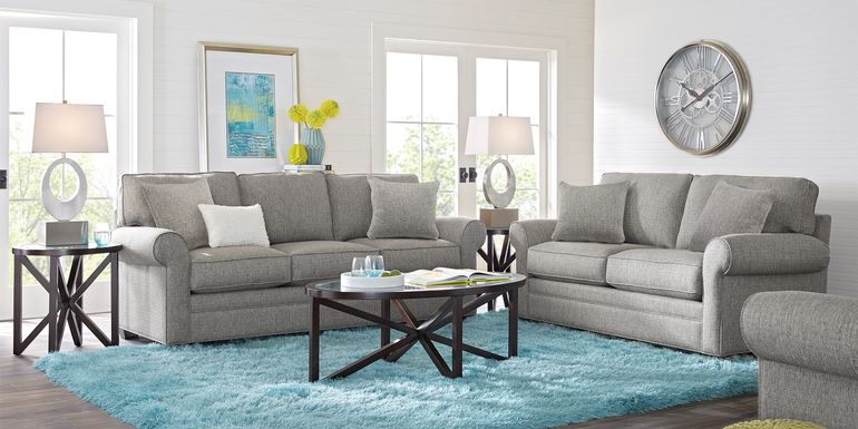 Cindy Crawford Home Bellingham Gray Textured 2 Pc Living Room