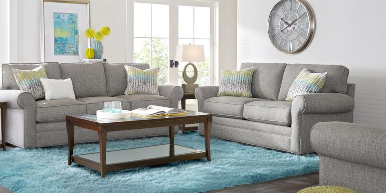 Cindy Crawford Home Bellingham Gray Textured 7 Pc Living Room