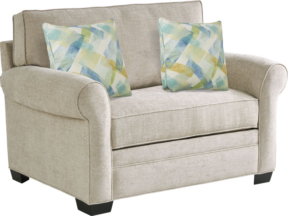 Cindy Crawford Home Bellingham Mushroom Chenille Sleeper Chair