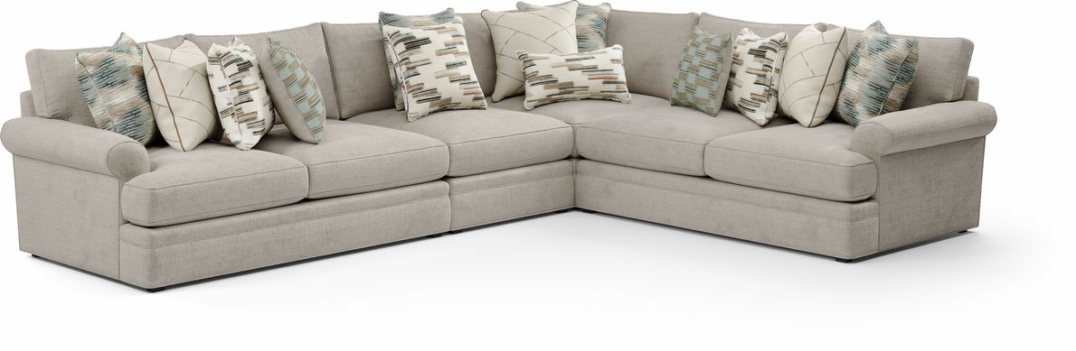 Cindy Crawford Home Brookview Heights Beige 4 Pc Sectional