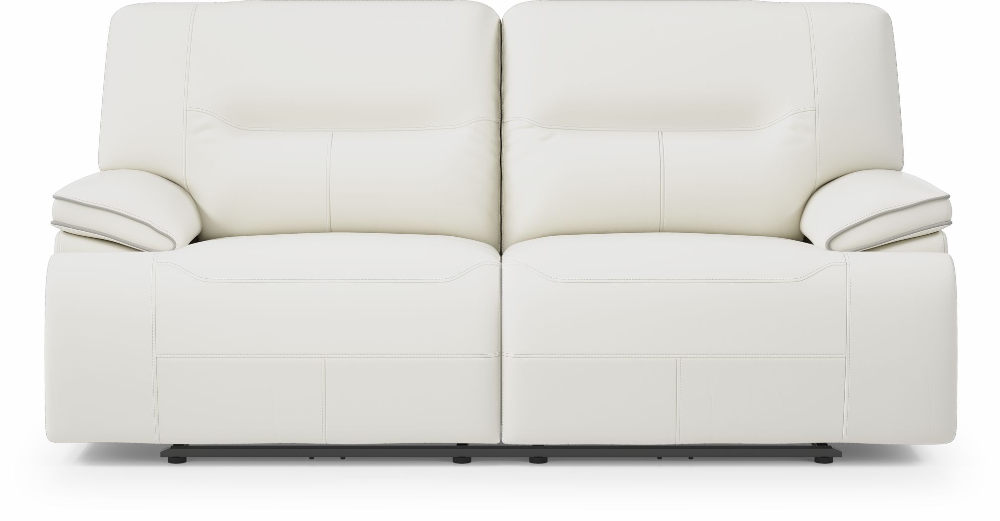 Cindy Crawford Home Caletta OffWhite Leather Power Reclining Sofa Rooms To Go