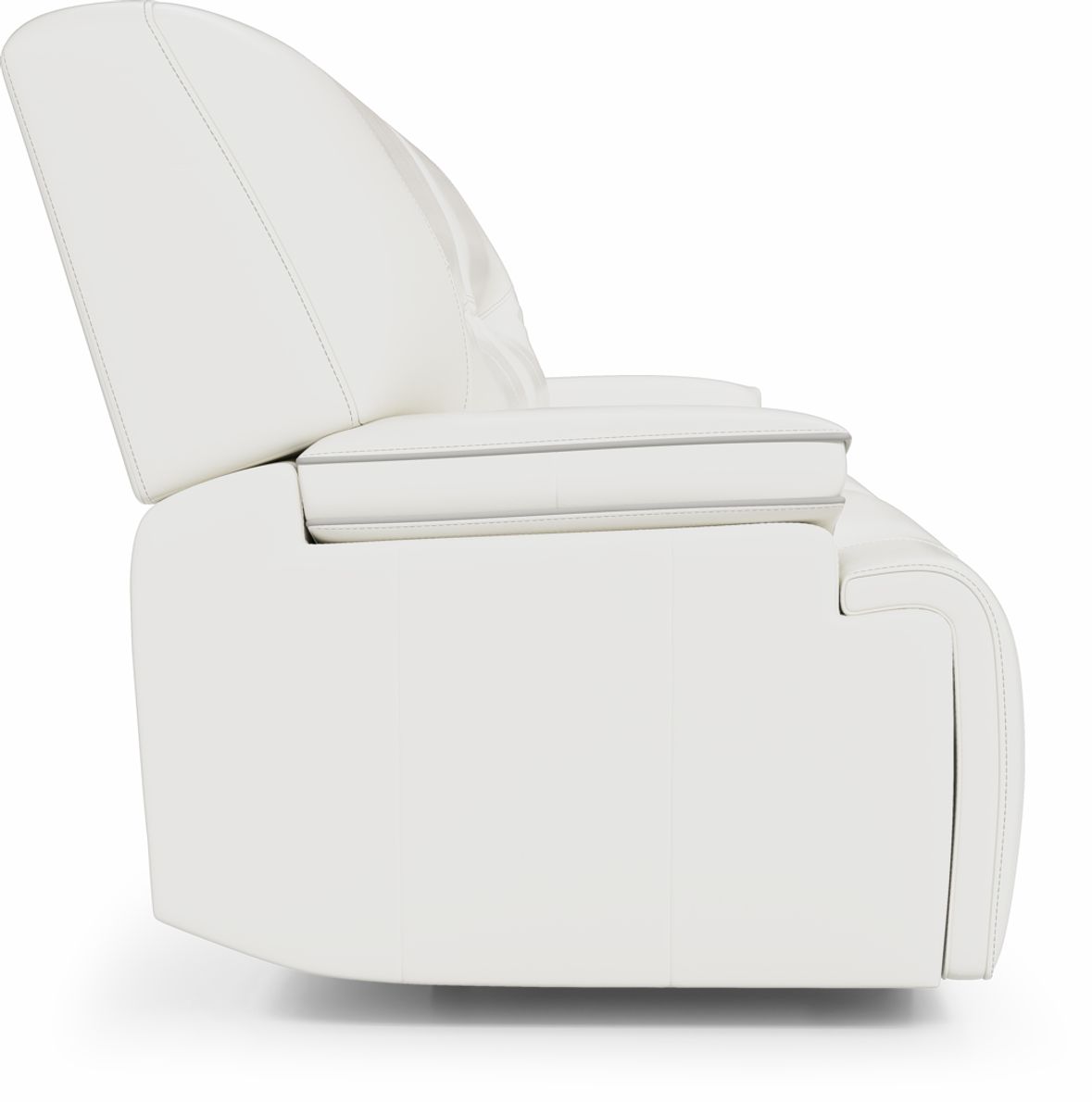Cindy Crawford Home Caletta Off White Leather Reclining Sofa