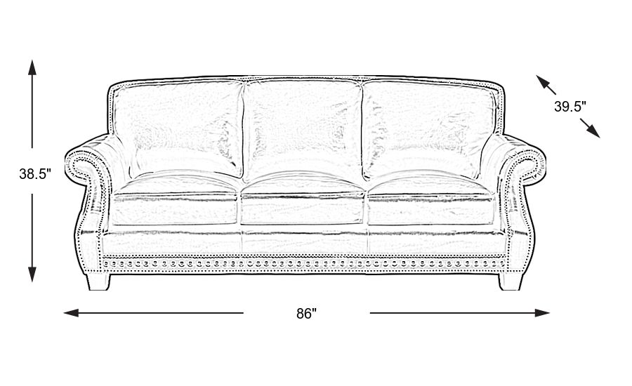 Cindy crawford home calvano store brown leather sofa