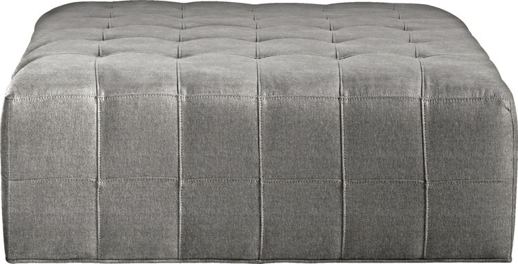 Cindy Crawford Home Calvin Heights Gray Textured Cocktail Ottoman