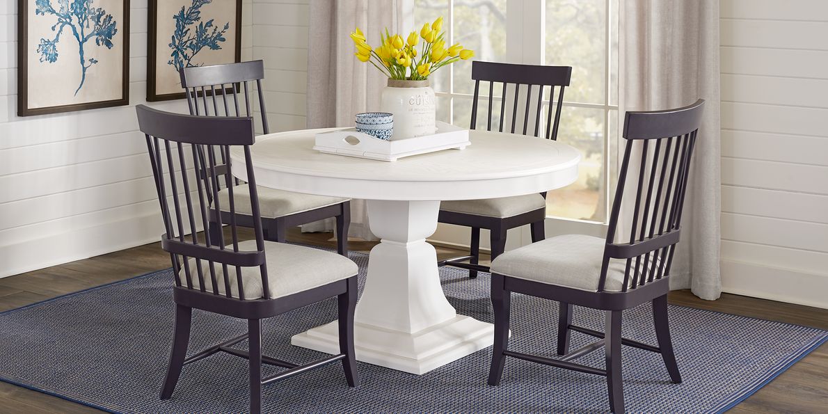 Cindy crawford home cape cheap cottage white round dining table