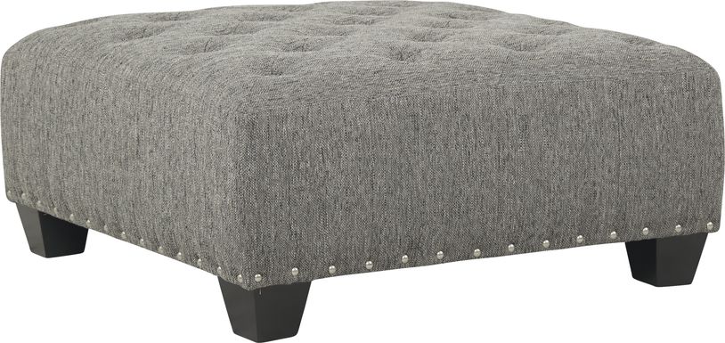 Cindy Crawford Home Chelsea Hills Gray Cocktail Ottoman