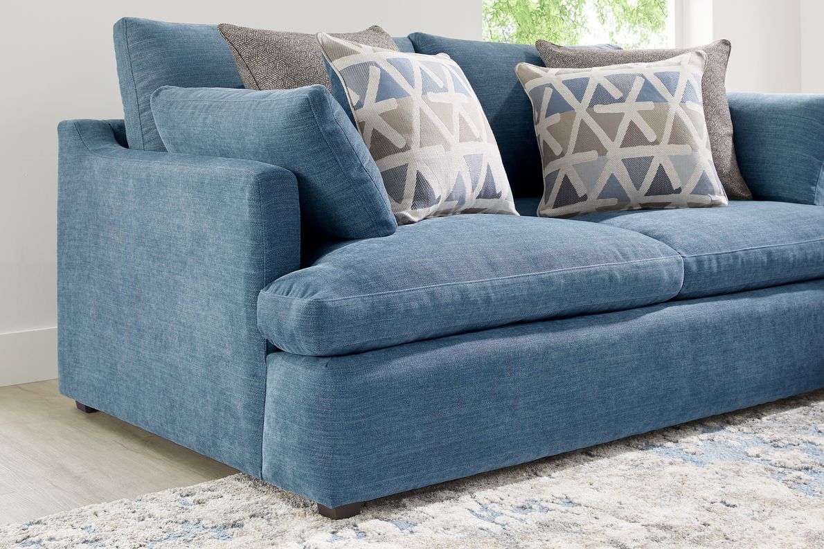 安価 ワタナベ Cindy Crawford Home Emerson Park Denim Sofa - Rooms To Go ダイニングテーブル