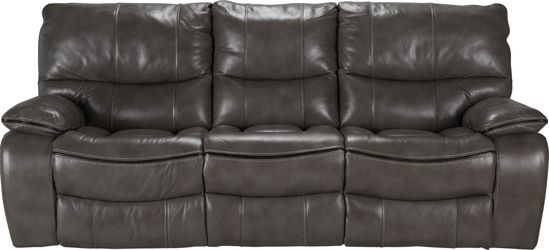 Cindy Crawford Home Gianna Gray Leather, Cindy Crawford Leather Sofa Set