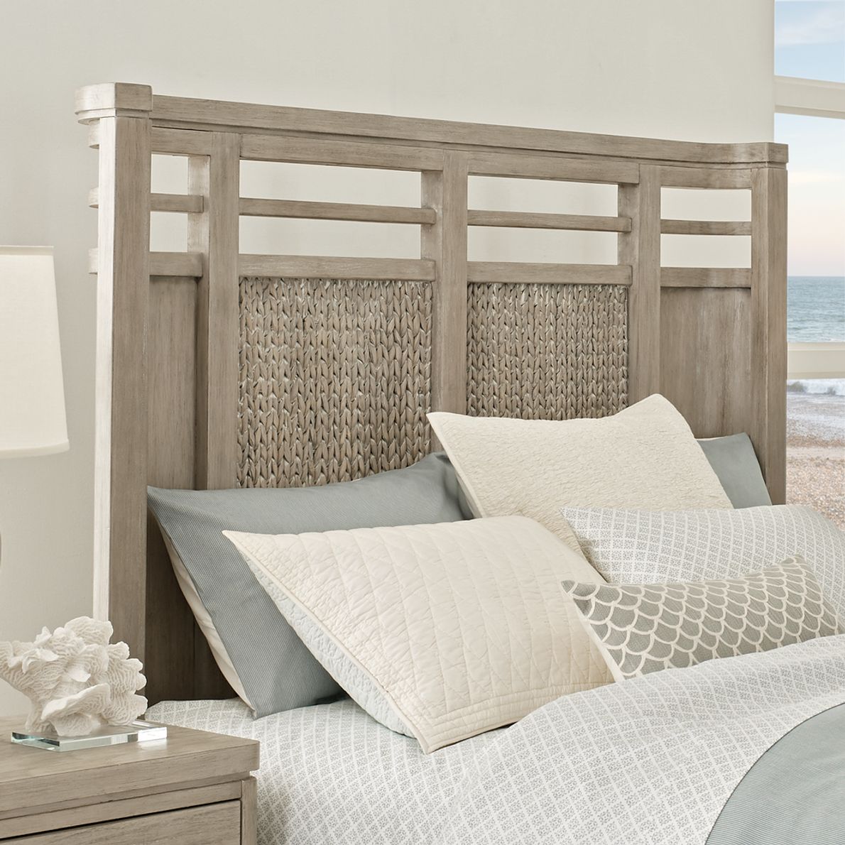 Cindy Crawford Golden Isles Gray 3 Pc King Panel Bed - Rooms To Go