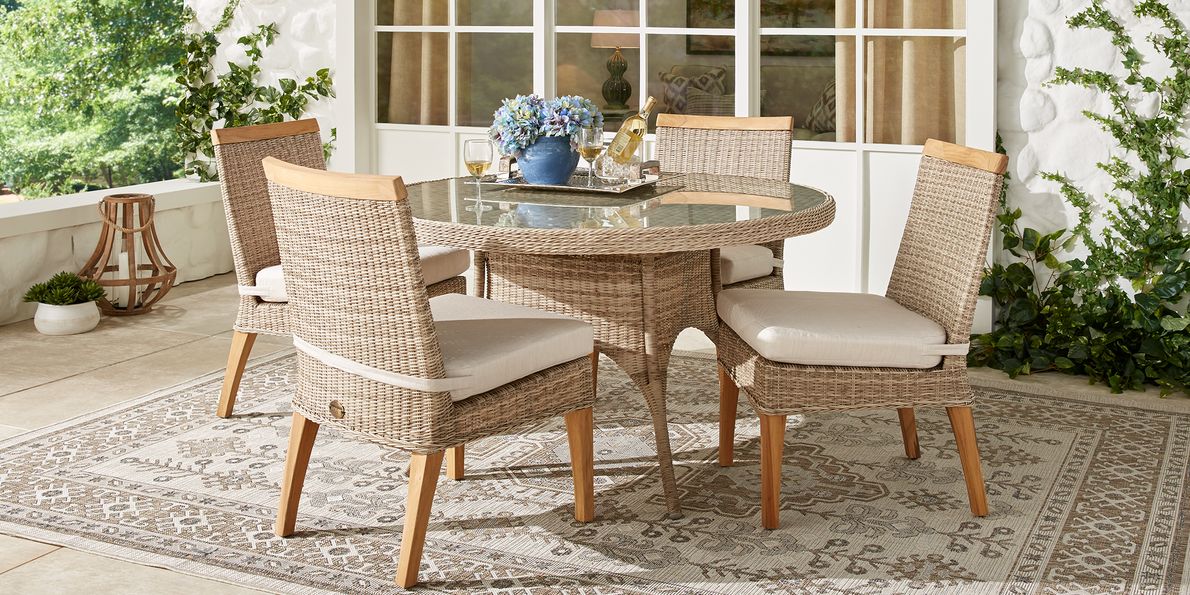 Round patio deals furniture set