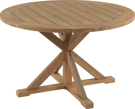 Cindy Crawford Home Hamptons Cove Teak 48 in. Round Outdoor Dining Table