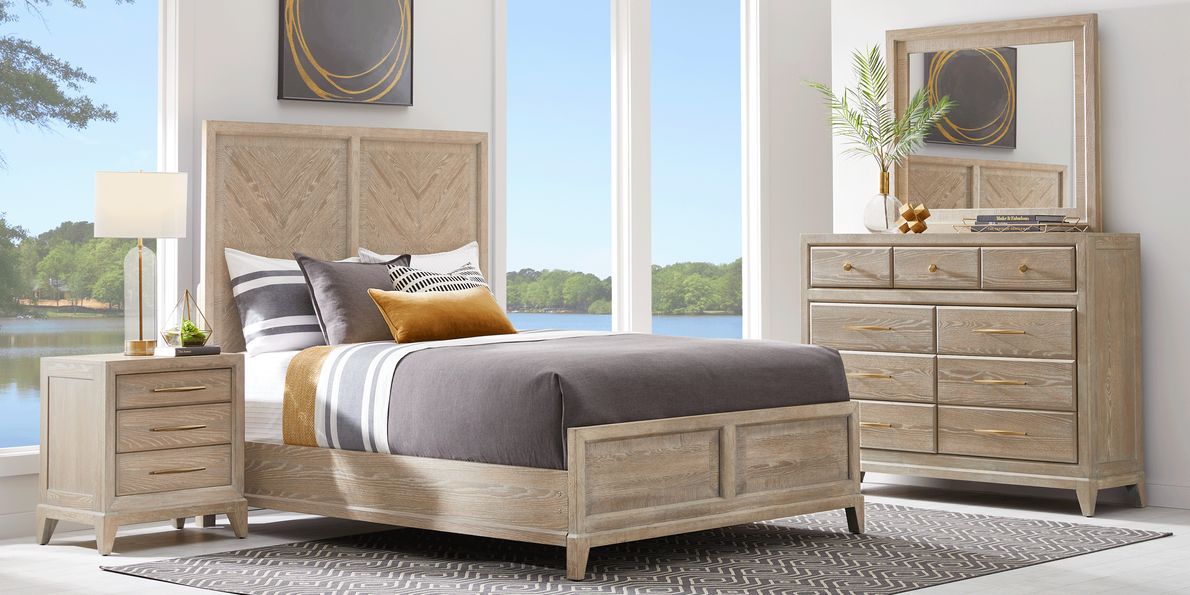 Oak king on sale bedroom set