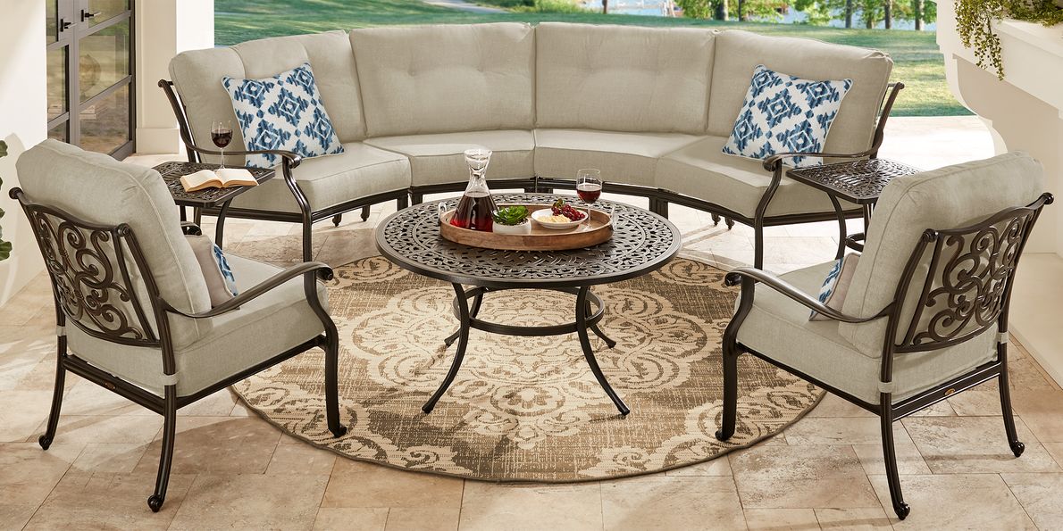 Cast aluminum store sectional patio furniture