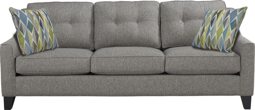 Cindy Crawford Home Madison Place Gray Textured Sofa