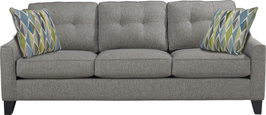 Madison Place Gray Textured Sofa