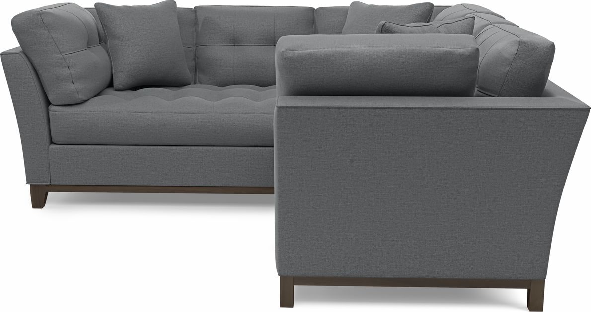 Cindy Crawford Home Metropolis Way Charcoal Textured 2 Pc