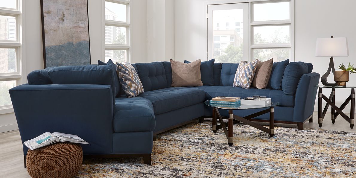 3 piece sectional with deals cuddler and chaise