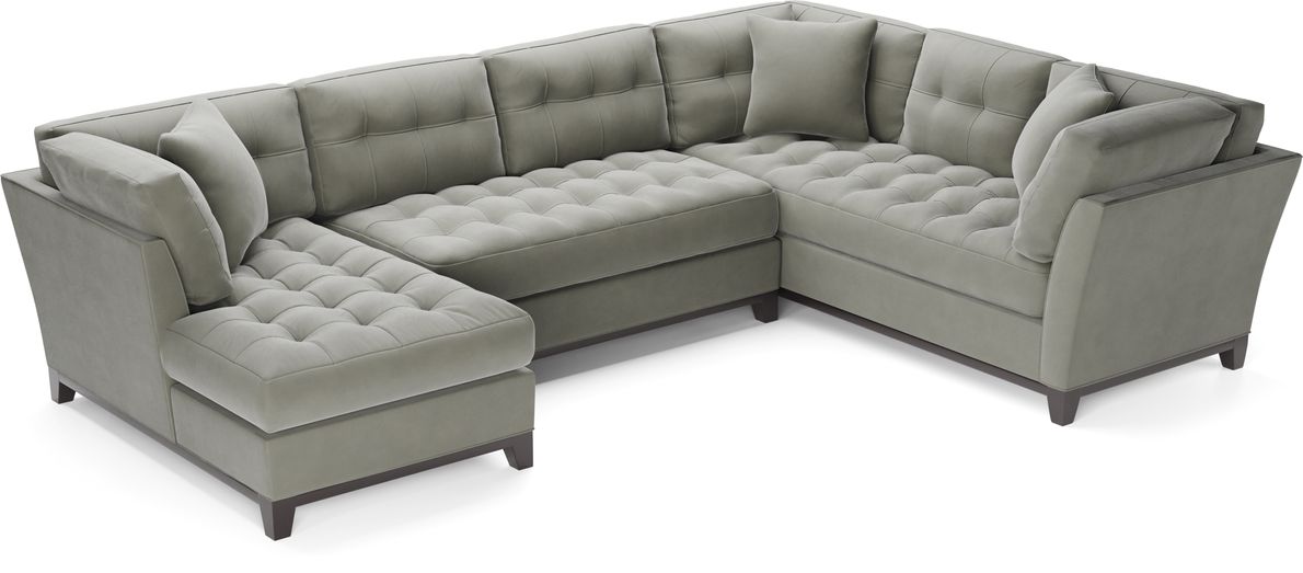 Metropolis Way Steel Microfiber 3 Pc Sectional