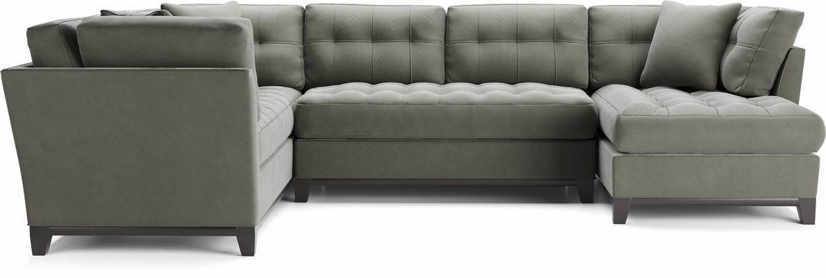 Metropolis Way Steel Microfiber 3 Pc Sectional