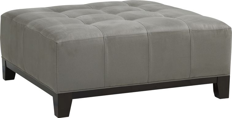 Metropolis Way Steel Microfiber Cocktail Ottoman