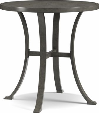 Montecello Gray 42 in. Round Bar Height Outdoor Table