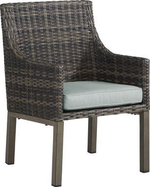 Montecello Gray Outdoor Arm Chair with Mist Cushion