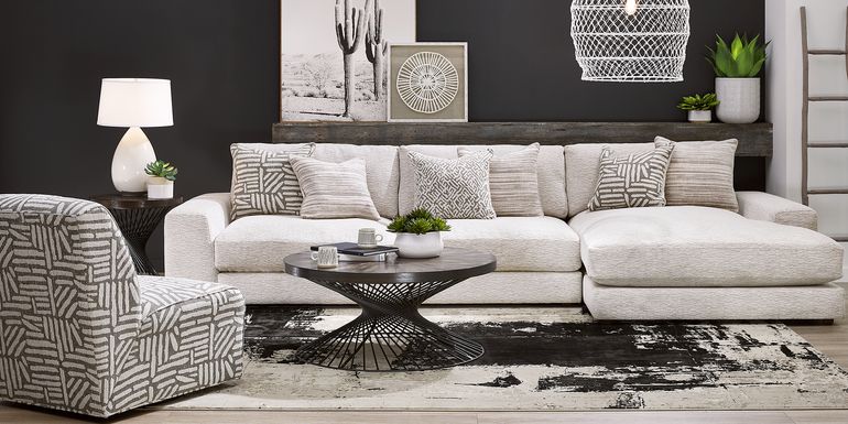 Cindy Crawford Home Monterey Park Off-White 2 Pc Sectional